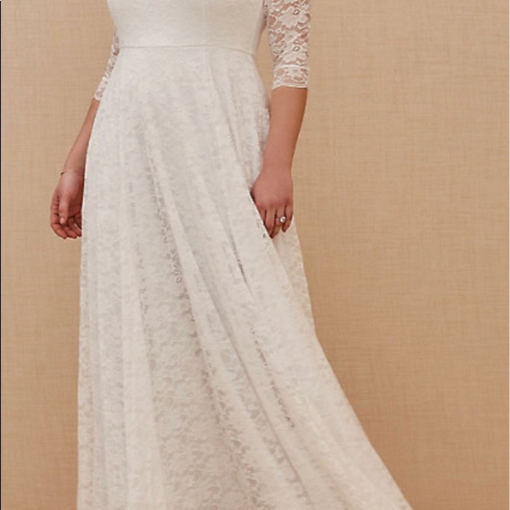 Wedding dress size 18.  Worn once